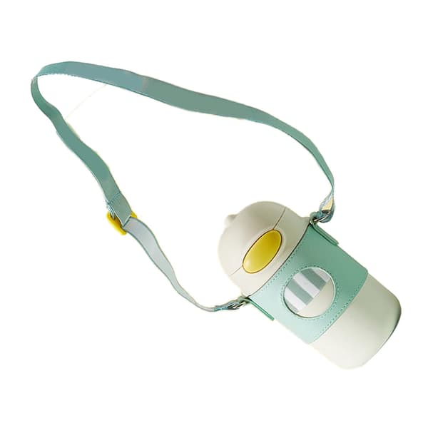 320ML Termosmugg med silikonsugrör Barn Värmebevarande kopp 316 Rostfritt stål Inre Vit 320ML
