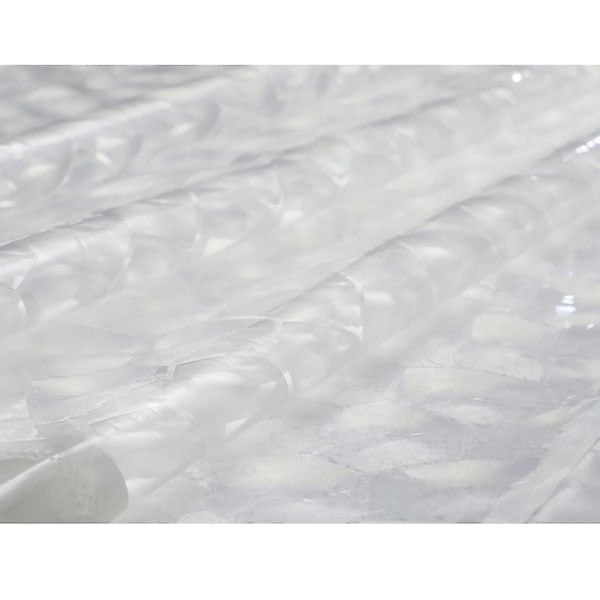 180*200cm transparent badeforhæng, 3D geometrisk mønster