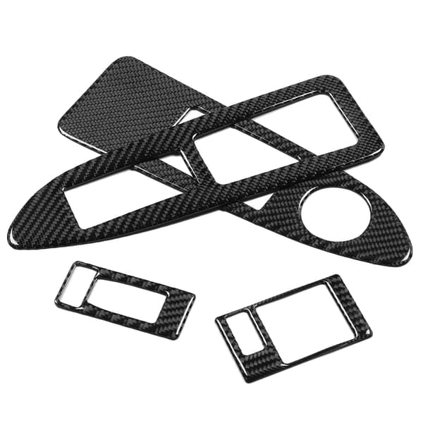 4 stk Vindusbryter Løftepanel Bryterdeksler Karbonfiber Passer for Dodge Challenger 2008-2014 LHD
