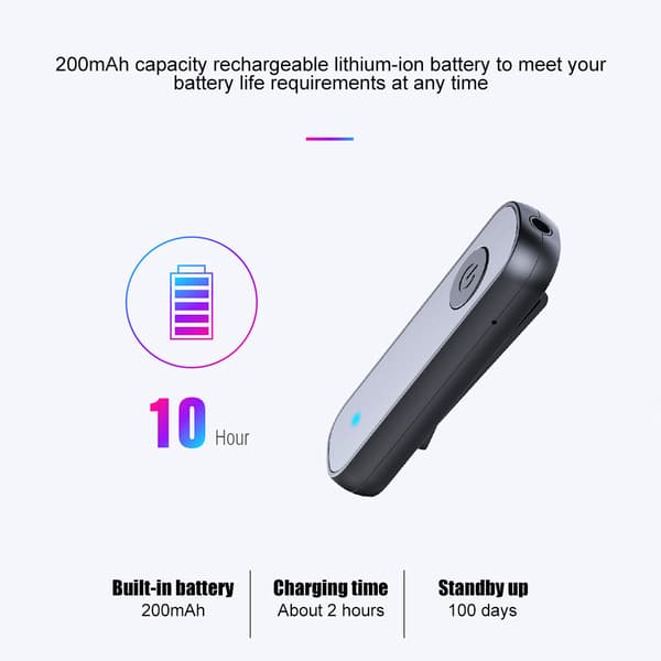 Bluetooth-mottaker 3,5 mm Aux-adapter Trådløs Bluetooth 5.0 lydkonverteringsadapter