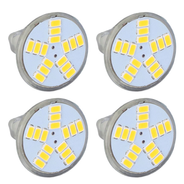 4st MR11 LED-lampa 5W 500lm lampbyte med 15 pärlor Double Pin Base för Spotlight Landskapslampa Varm vit