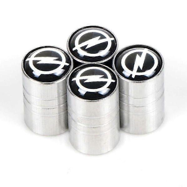 4 st Aluminium Stöldskydds Hexagonala Däckventilkåpor Bil Däck Dammskydd För Opel Astra Insignia Mokka Zafira Corsa Zekai Style2silver