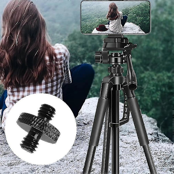 1/4 Hann Til M8 Gjenget Kameraskrue Adapter Konverter For Kamerabur Rigg/Stativ/Monopod/Kulehode/Lysstativ/Skulderrigg (4 stk, Svart) Zekai
