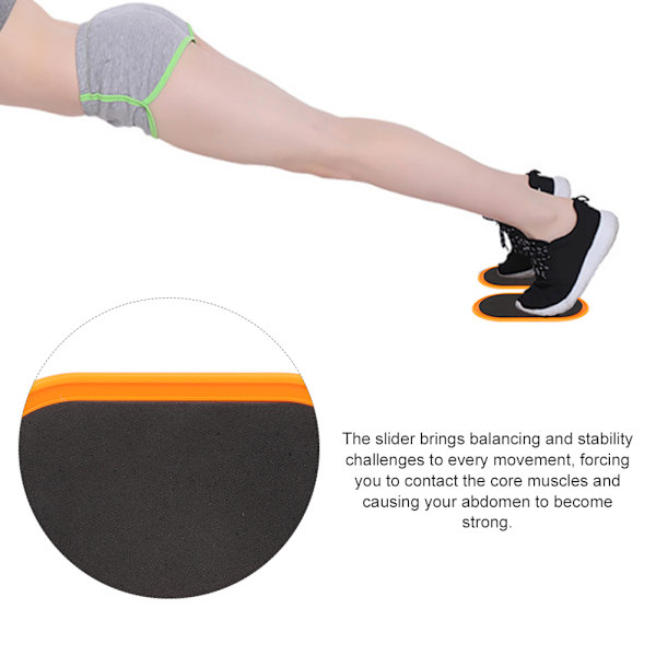2st Ovala Yoga-skjutskivor Sport Fitness Skivträning Slider Träning Träning Slide Mat Utrustning