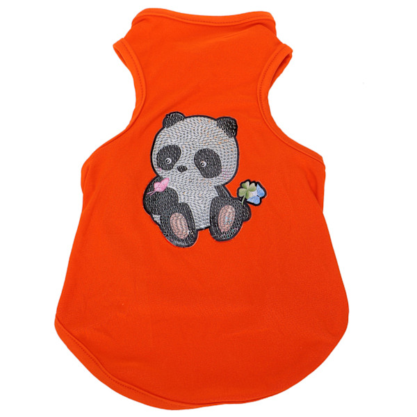 Hundeskjorter trykt Rhinestone Maleri Pet T-Shirt Blød Åndbar Sweatshirt til Hunde og Katte (Orange M)