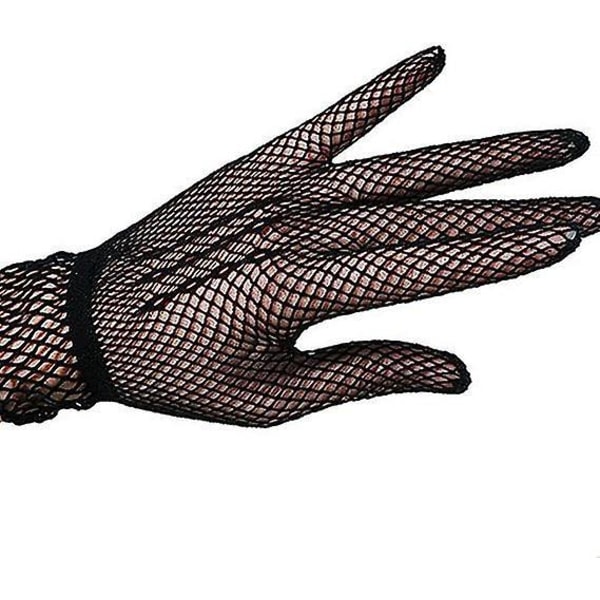 Eleganta näthandskar i svart spets