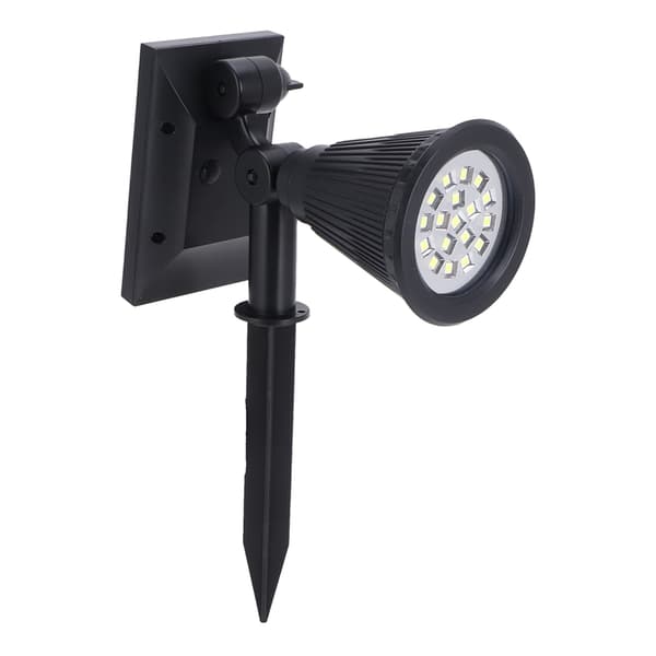 LED Solar Plænelamper Spotlights med 18 stk. chips til udendørs havepark, spydlamper (farverigt lys)