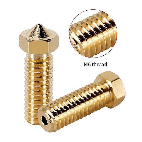 15 st Munstycksset, 3D-skrivare 7 st 0,4 mm mässingsmunstycken och 2 st 0,2 mm, 0,6 mm, 0,8 mm, 1,0 mm mässingsmunstycken