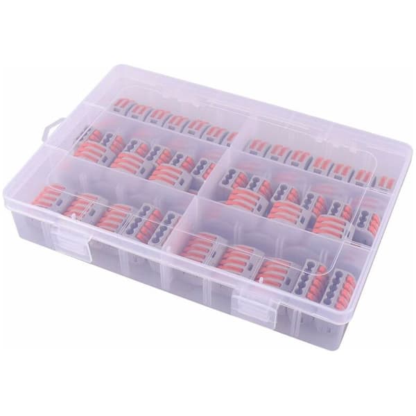 60-delt elektrisk stik – 30 x 2-vejs, 20 x 3-vejs, 10 x 5-vejs – Modificeret nylon 6.6 materiale – Værktøjsfri forbindelse – 10 stk.