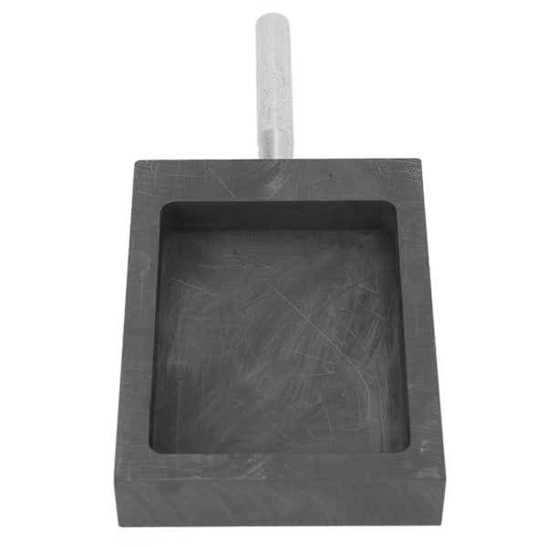 Grafittstøpeform Metall Ingot Form Digel med håndtak for smelting av raffinering Gull Sølv Kobber 4,13 X 3,15 X 0,59 tommer