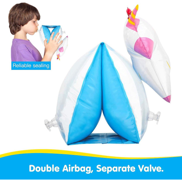 Uppblåsbara Armringar för Barn 3-6 År Floatie Ärmar Rör Vatten Simning Armband