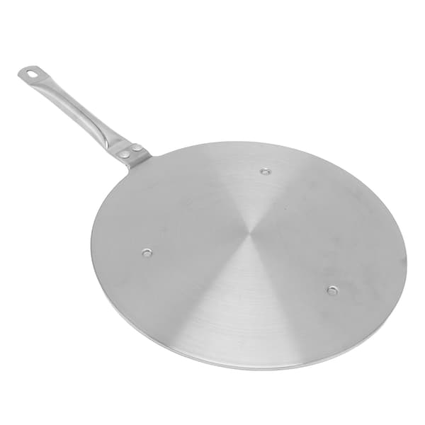 24 cm varme diffuserplate i rustfritt stål induksjonskomfyr varmeoverføringsplatadapter med håndtak