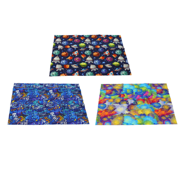 Sytyg Mjuk hudvänlig Andas print Quiltduk för DIY Craft Bag Kläder Typ 3