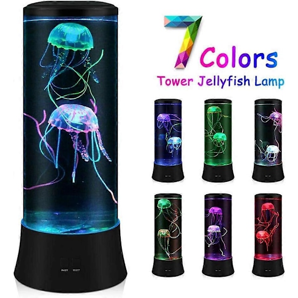 Nyhet LED Jellyfish Lava Lampa - 7 Färger - Akvariumstil Stämningslampa