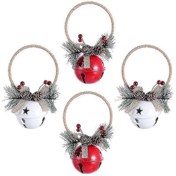 4 stk. Julepynt Jingle Bell Dørhengere Dekorasjoner Vindu Bell Anheng H