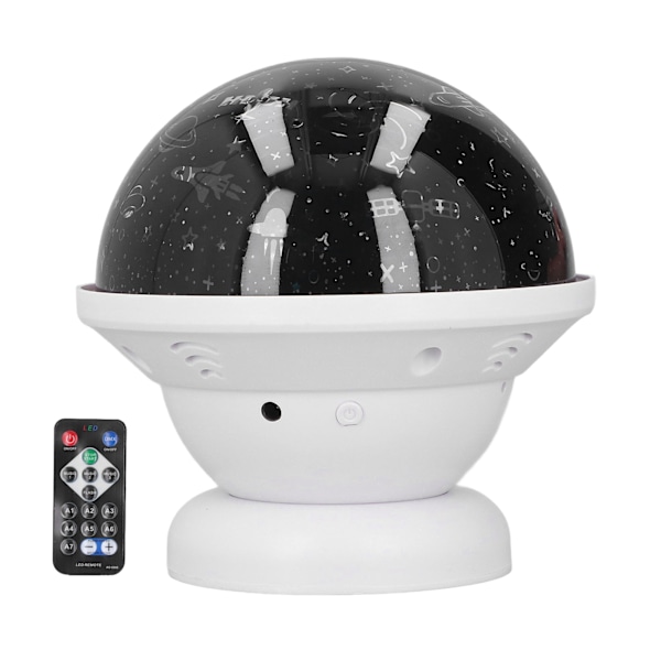 RGB stjerneprojektor magnetisk 360° justerbar stjerneprojeksjonslampe lydkontroll nattlys projektor