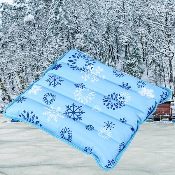 Paksunnettu jäätyyny Pehmeä vesityyny Jäähdytystyyny kotiin matkustamiseen (36*36cm Lumikide)