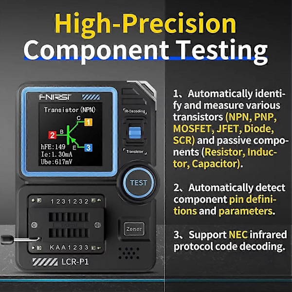 LCR-P1 Transistor Testare Multimeter Triod NPN