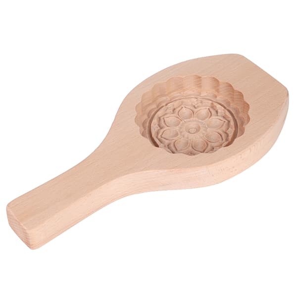 Vacker Blommig Mönster DIY Månkaka Form Grön Bönkaka Bakform för Hemmet (#06)