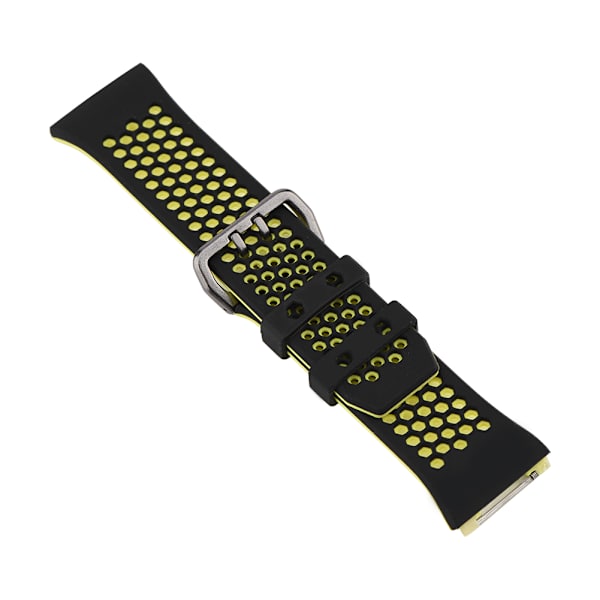 Silikon Sport Armband Ersättning Färg Rem för Fitbit Ionic Storlek Svart och Grön
