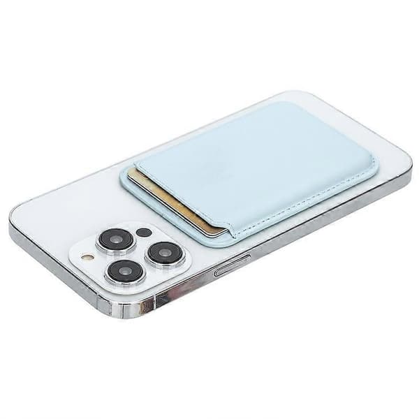 MRC040-2 Magnetic Card Holder Detachable PU Leather Wallet Compatible with MagSafe-Green Multicolo Multicolor Light Grey