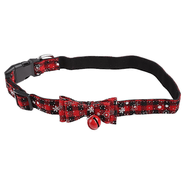 Fluga Halsband för Katt med Bjällra för Valp Juldesign Husdjursvård Tillbehör Julröd XS