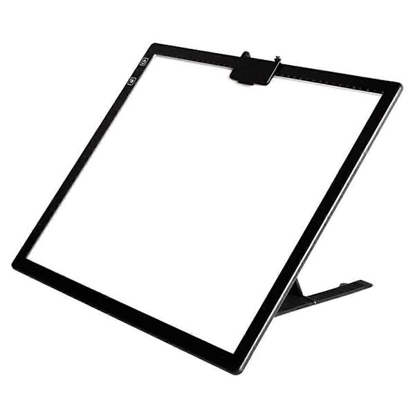 Oppladbar A3 lysplate for, med stativ og klips