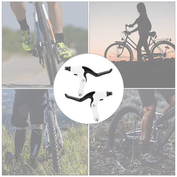 1 par cykelbremsegreb i aluminiumslegering, hvid