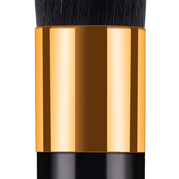 Makeupbørste Bløde børster Sød Stilfuld Bærbar Kosmetikbørste Professionelle Makeupværktøjer Sort Guld