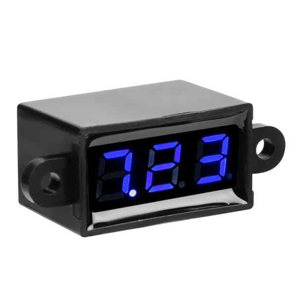 Digital Voltmeter 0.28inch To-leder DC 3.0-30V LED Display Spændingsmåler Vandtæt (Blå)