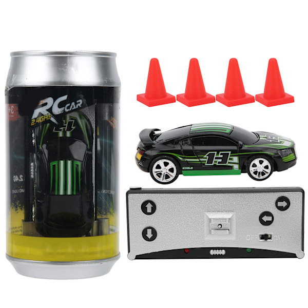 Mini RC-auto Can Box -virtalähde, nelitieohjaus, APP-kaksoistila, lapsen lelu, malli (musta)