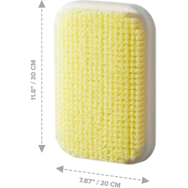 Väggmonterad Ryggskrubbare, Stor Exfolierande Borste för Dusch, Duschbad Skrubbborste Handsfree Ryggborste & Kroppsskrubbare