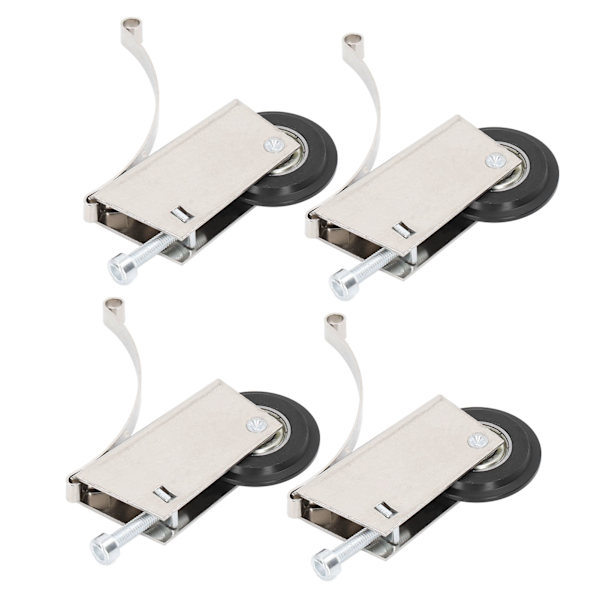 4 stk. skydedørsskive knastsystem rustfrit stål lydløs stærk bærende hardware 40 mm diameter