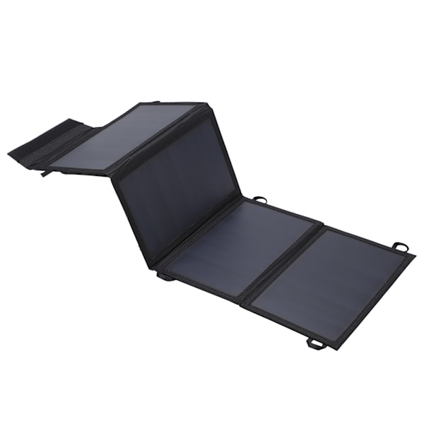 22W Solcellsladdare Bärbar och Fällbar Solenergi Powerbank med Dubbla USB-portar för Camping Vandring Resor