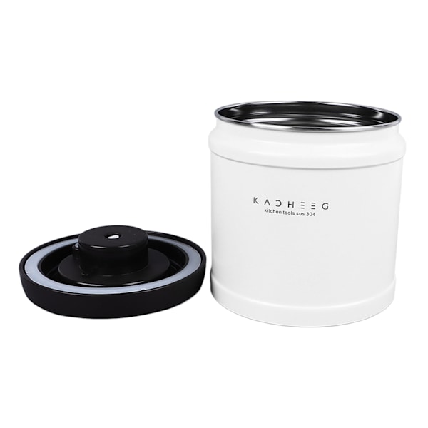 Te- og kaffekrukke i rustfrit stål, lufttæt kaffekrukke til formalet kaffe, bønner, mel, korn, sukker, 1600 ml kapacitet