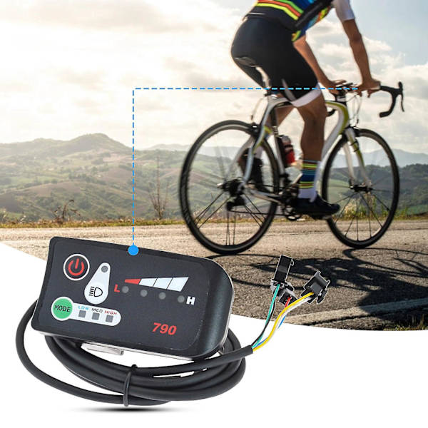 Letvægts e-cykel kontrolpanel med konstant hastighed display til 24V e-cykel