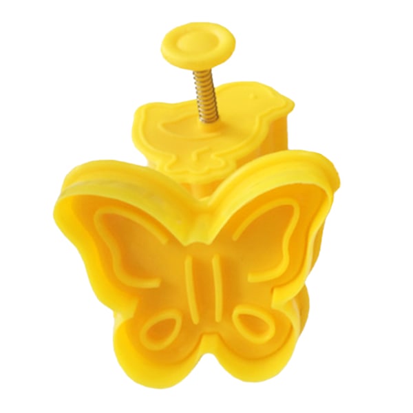 4 st/set Plastskärare Söta Fjäril Kanin Kyckling Påskägg Form Fondant Skärare Biscuit Kakform