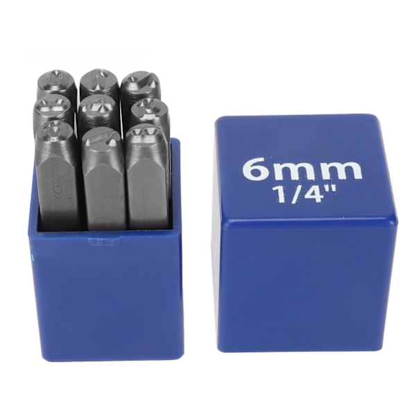 Steel Metal Stamp Set 9 Digital Patterns DIY Plastic Box Packaged High Carbon Steel Professional High Carbon Steel Punch Set