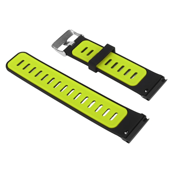 Silikone Urrem Sports Metal Spænde Quick Release Ur Band Ur Tilbehør til Spartan Hr Baro Sort Grøn