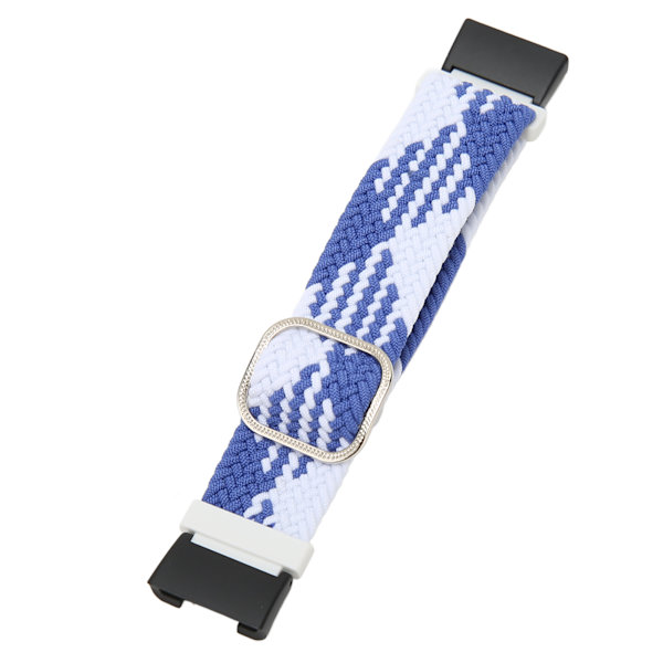Elastiskt watch för Redmi Watch 2 Justerbar legeringskontakt Vävt nylon watch Blå och vit