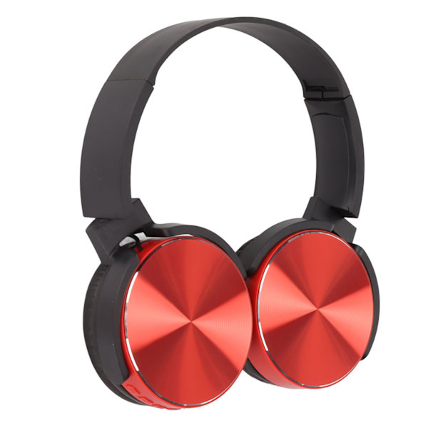 450BT Bluetooth-headset med subwoofer, justerbar, multifunksjonelt trådløst kort spillheadset for spill, rødt