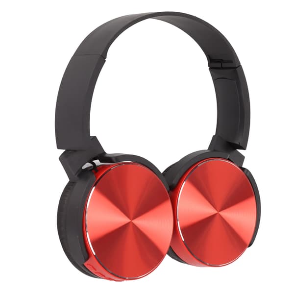450BT Bluetooth-headset Subwoofer Justerbart Multifunktionelt Trådløst Kort Gaming-headset til Spil Rød