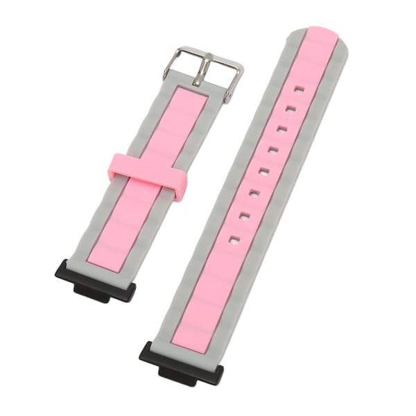 Silikonklokkereimer Justerbar Vanntett Elastisk Erstatningsarmbånd for Watch FIT 2 Grå Rosa