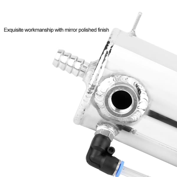 Universal 0,5L olieopsamlingsbeholder i aluminiumslegering med udluftningstank og luftfilter