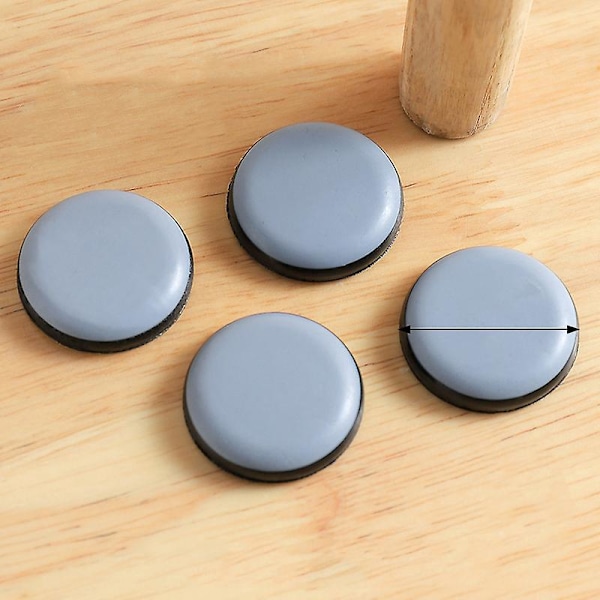20 mm runda teflon självhäftande möbelglidar - 16 stycken