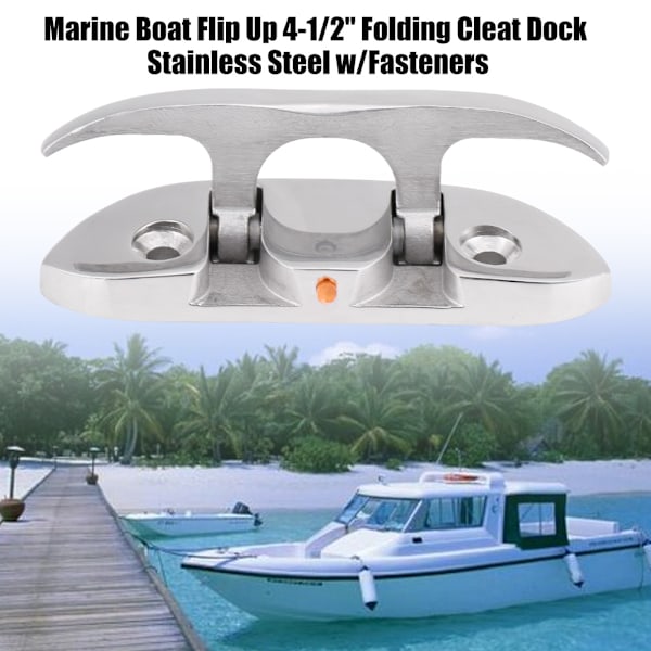 Marinebåd Flip Up 4‑1/2\" Foldbar Klampe Dock Rustfrit Stål