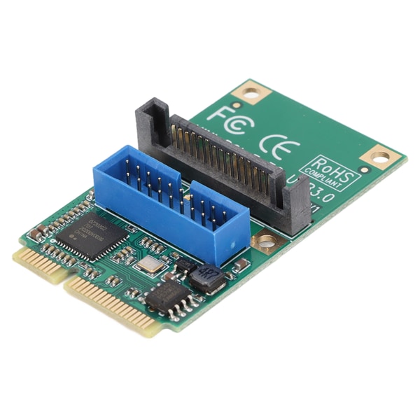 MINI PCIE–USB3.0-laajennuskortti 19/20PIN 5Gbps Lähetys 15Pin SATA-liitäntä MINI PCIE–USB3.0-sovitin Linuxille