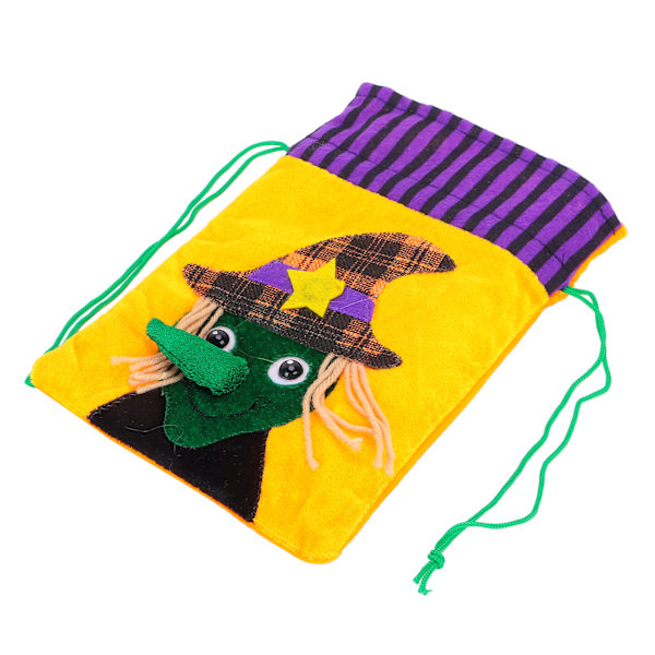 Halloween Burlap Gaveposer Græskar Spøgelse Festival Candy Syning Uld NonWoven Opbevaringspose (Hekse)