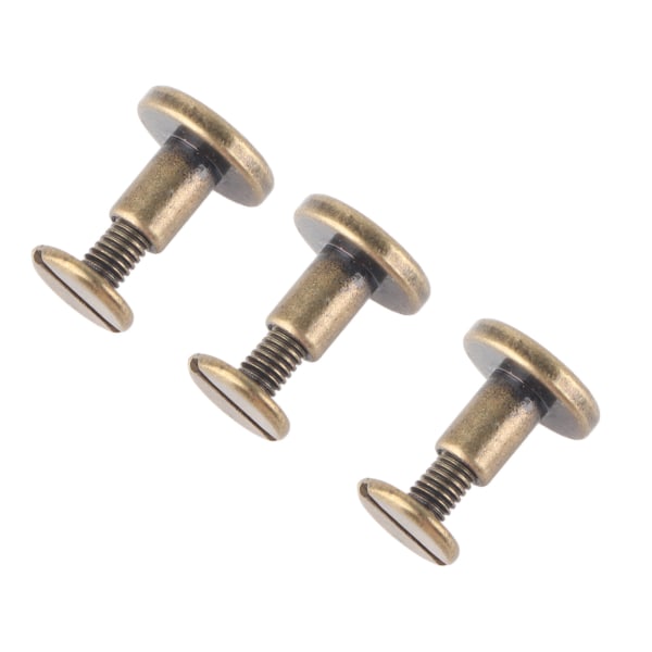 20 stk flatt hode kobber messing skruer muttere spiker nagler skinnhette tilbehør (8 mm)