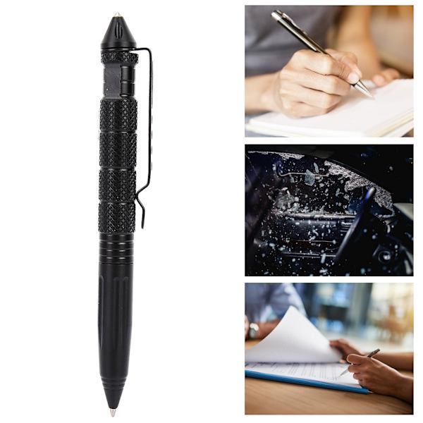Multi Aluminium Outdoor Tactic Pen Säkerhetsskydd Glasbrytare Överlevnadsverktyg
